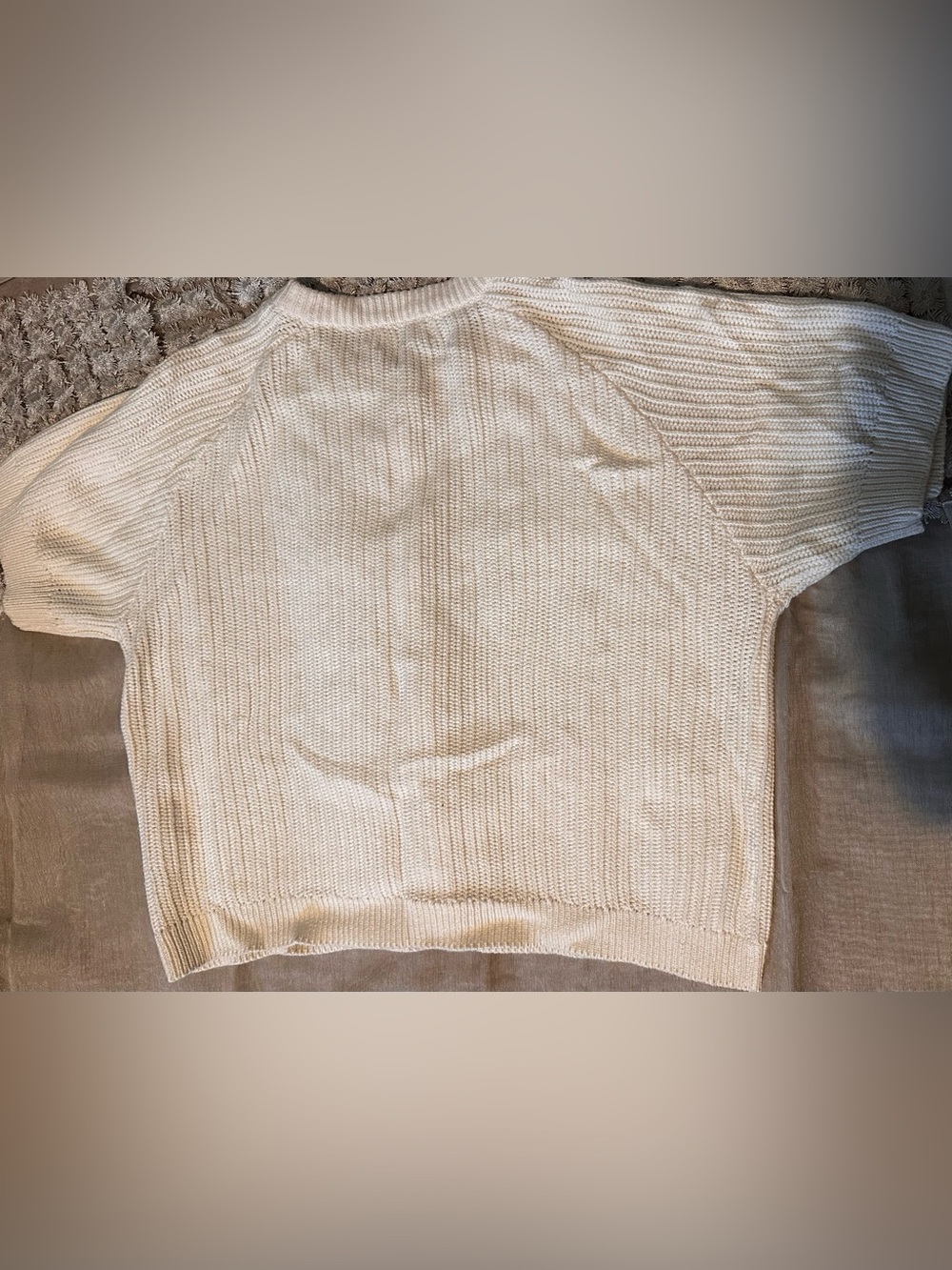 Mod Ref Cream Ribbed Button-Front Cardigan - Picture 3 of 4